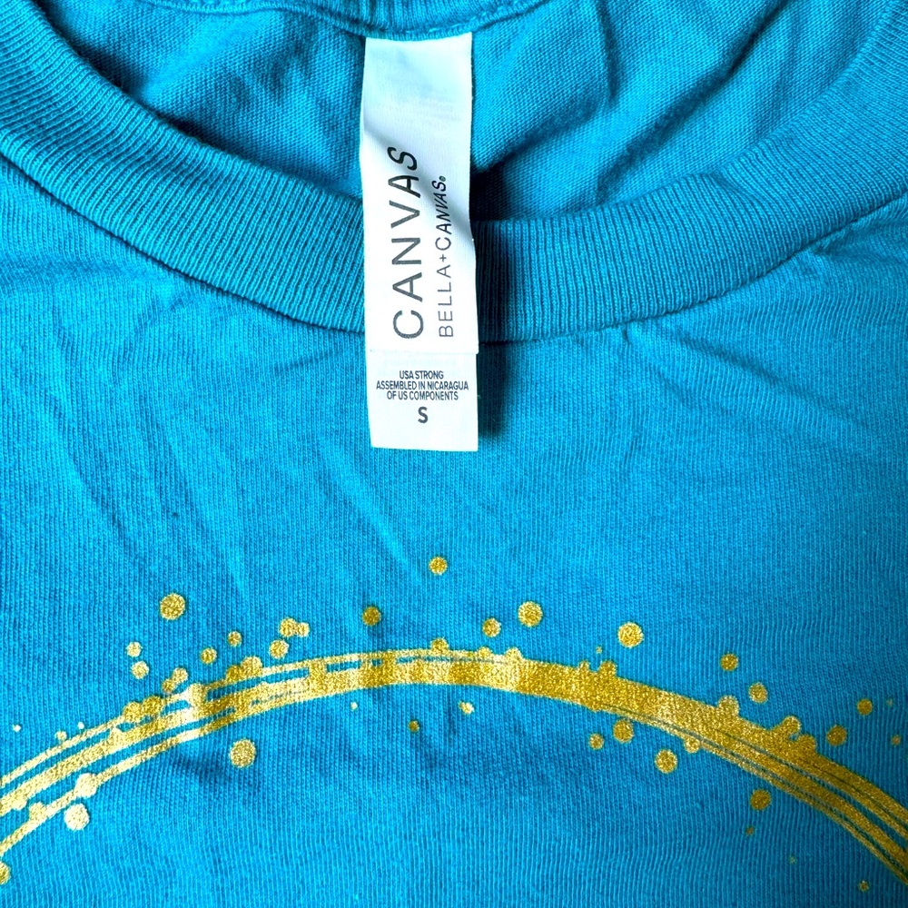 Turquoise Scripture Shirt size Small - Picture 2 of 2